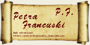 Petra Francuski vizit kartica